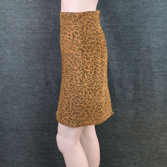 The Limited Vintage! Leopard Print Suede Pencil Skirt - Picture 5 of 9